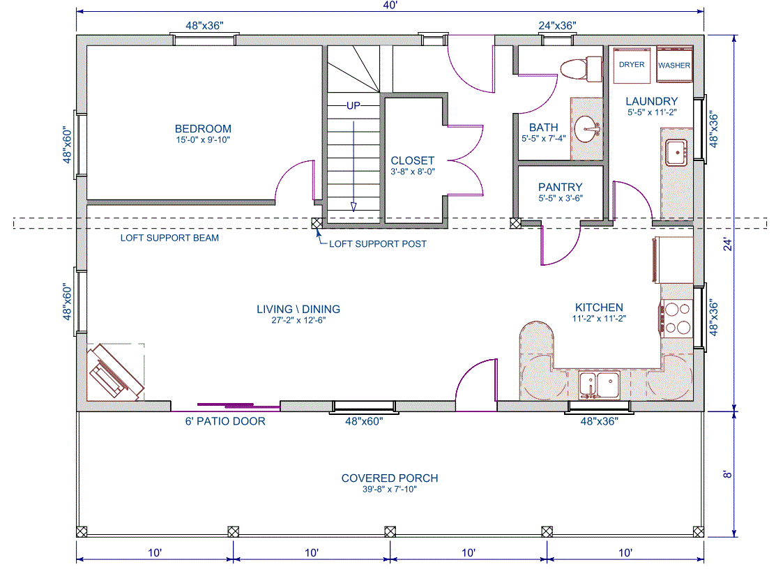24 X 40 House Floor Plans Design Joy Studio Design