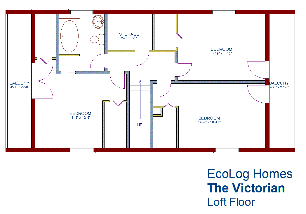 Floor plan loft of The Victorian