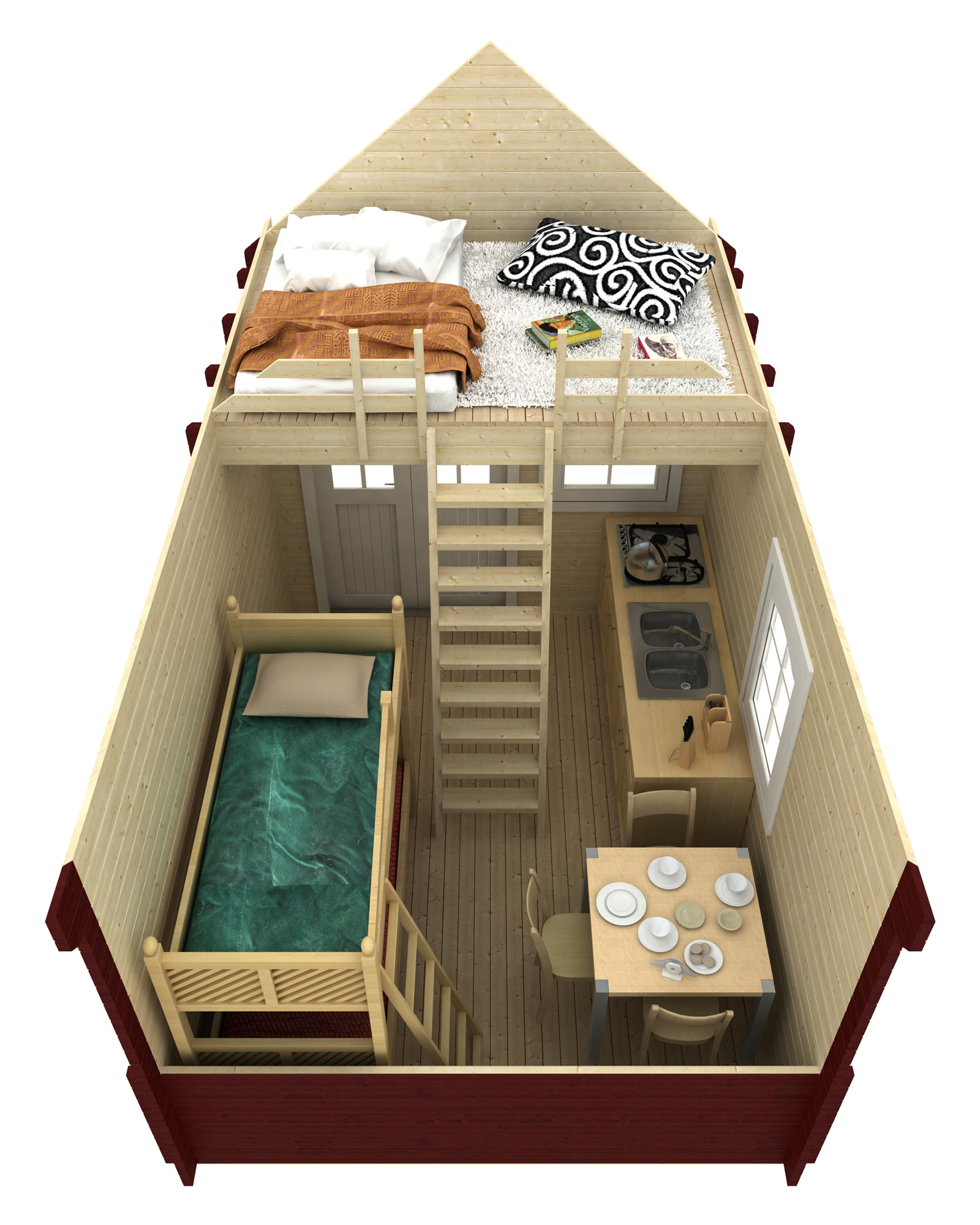 Cheap Cabin Plans with Loft